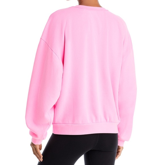 COPY - NWT AVIATOR NATION LIGHTENING BOLT HEART RELAXED CREW SWEATSHIRT SIZE M - Picture 3 of 11